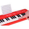 Dětský elektronický keyboard 37 kláves s mikrofonem červený 4
