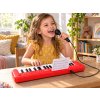 Dětský elektronický keyboard 37 kláves s mikrofonem červený 5
