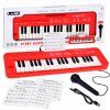 Dětský elektronický keyboard 37 kláves s mikrofonem červený
