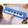 Dětský elektronický keyboard 37 kláves s mikrofonem modrý 12