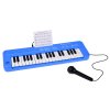 Dětský elektronický keyboard 37 kláves s mikrofonem modrý 10