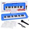 Dětský elektronický keyboard 37 kláves s mikrofonem modrý
