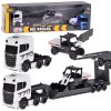 Licencovaný kovový model auta Maisto SCANIA 770S + návěs Buldozer