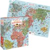 Puzzle CzuCzu Objevitelé Mapa světa 300 dílků + vzdělávací plakát
