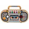 Dřevěné interaktivní rádio manipulační deska LED světla zvuky 3