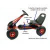 Šlapací čtyřkolka Go-Kart červená 3