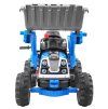 Elektrický traktor - s radlicí modrý 3
