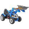 Elektrický traktor - s radlicí modrý 3