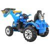 Elektrický traktor - s radlicí modrý 4