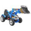 Elektrický traktor - s radlicí modrý 6