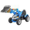 Elektrický traktor - s radlicí modrý