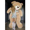 Velký medvěd XXL plyšák 190 cm světle hnědý 4