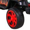 Ramiz Jeep Raptor 4x4, kožená sedačka, 2 místné černé s plameny 14