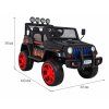 Ramiz Jeep Raptor 4x4, kožená sedačka, 2 místné černé s plameny 3
