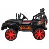 Ramiz Jeep Raptor 4x4, kožená sedačka, 2 místné černé s plameny