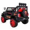 Ramiz Jeep Raptor 4x4, kožená sedačka, 2 místné černé s plameny