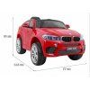 Elektrické autíčko BMW X6M lakované červené 3