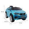 Elektrické autíčko BMW X6M lakované modré 2