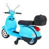 Dětská elektrická motorka Vespa modrá 6