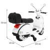 Dětská elektrická motorka Vespa bílá 2