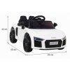 Elektrické autíčko Audi R8 Spyder S bílé 2