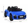 Elektrické autíčko Audi R8 Spyder S modré rozměry