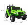 Elektrické autíčko Jeep Wrangler Rubicon zelené 2