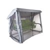 Stříška s moskytiérou pro zahradní houpačku 228 x 126 cm Rimini / Venezia PATIO světle šedá
