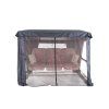 Stříška s moskytiérou pro zahradní houpačku 228 x 126 cm Rimini / Venezia PATIO světle šedá