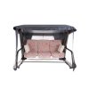 Stříška s moskytiérou pro zahradní houpačku 228 x 126 cm Rimini / Venezia PATIO světle šedá