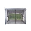 Stříška s moskytiérou pro zahradní houpačku 228 x 126 cm Rimini / Venezia PATIO světle šedá