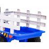 Elektrický traktor s přívěsem, 2.4GHz modrý vlečka