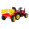 Elektrický traktor s přívěsem, 2.4GHz červený 8