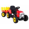 Elektrický traktor s přívěsem, 2.4GHz červený 9