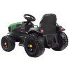 Elektrický farmářský traktor s přívěsem zelený 7