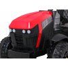 Elektrický farmářský traktor s přívěsem červený 14