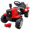Elektrický traktor s přívěsem C2 červený 2