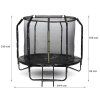 Zahradní trampolína SKY FLYER RING 6v1 644 cm BLACK rozměry