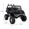 Elektrické autíčko Mercedes Unimog S, 4x4, 12V Černé 4