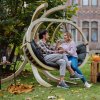 Závěsné křeslo Swing Pod Grafit XL se stojanem CZILLO