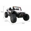 Dětská elektrická bugina 4x4 2.4GHz Monster XXL bílá 1