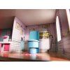 Dřevěný domeček pro panenky MDF 130 CM s LED Růžový 13