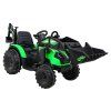 Dětský elektrický traktor STRONG s přívěsem zelený 17