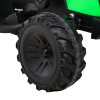 Dětský elektrický traktor STRONG s přívěsem zelený 17