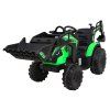 Dětský elektrický traktor STRONG s přívěsem zelený 7