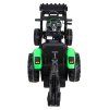 Dětský elektrický traktor STRONG s přívěsem zelený 12