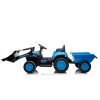 Dětský elektrický traktor s přívěsem a nakládací lžící modrý 6