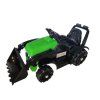 Dětský elektrický traktor s radlicí zelený 2