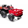 Elektrický traktor s přívěsem Blast 2x200W červený 3