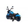 Elektrická motorka Chopper FASTER modrá zadní pohled